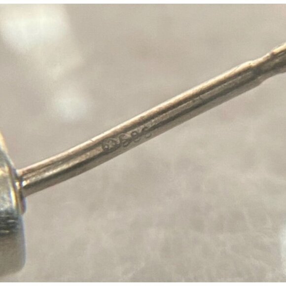 Oxidized Sterling Silver 925 Pap Twisted Braid Half Hoop Earrings 14K Gold Post - Picture 7 of 16